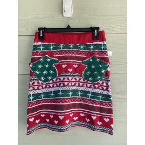 Love on a Hanger Ugly Christmas Holiday Sweater Knit Pencil Skirt XS NEW NWT